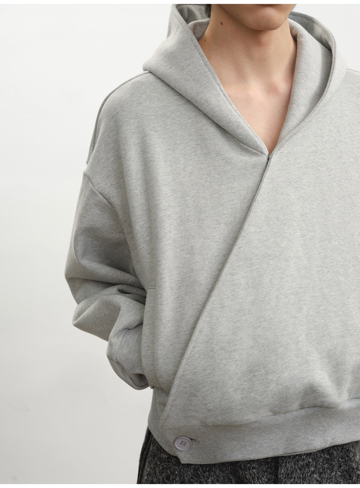 Cross-Collared Hoodie