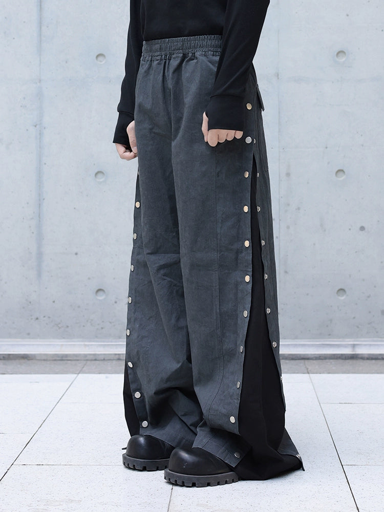 panelled  opium wide-leg trousers