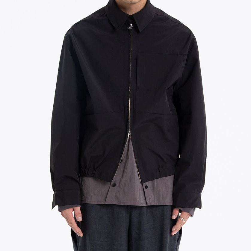 Double Zip Windproof Shirt Jacket