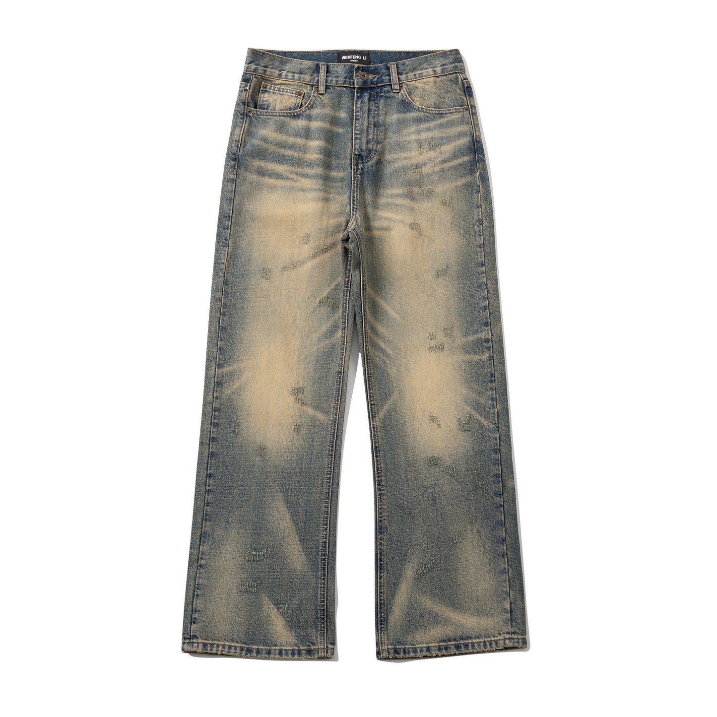 Mud loose straight-leg jeans