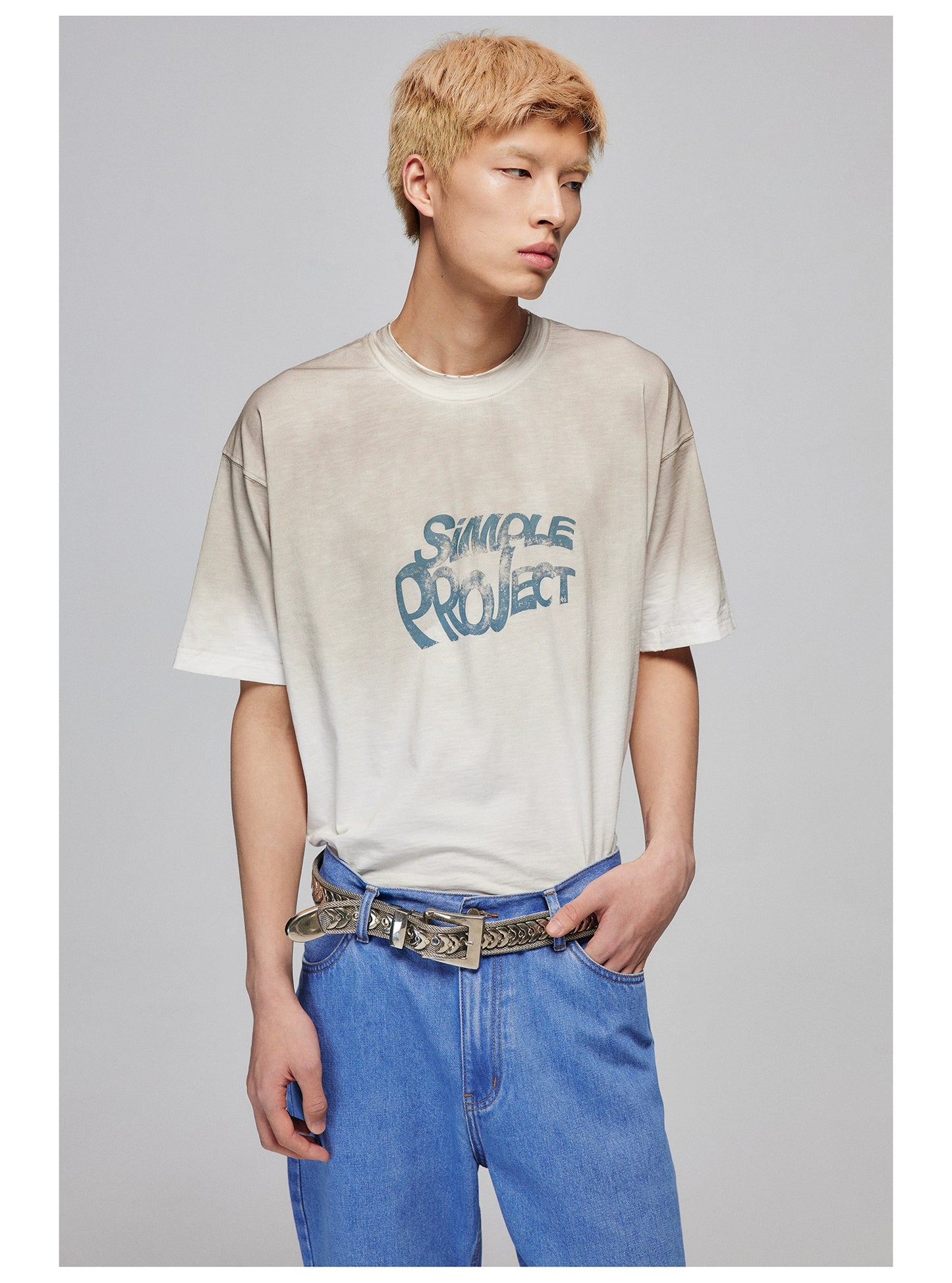 Spray Dye Distressed Short Sleeve T-Shirt