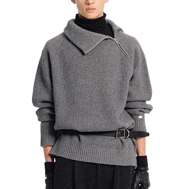 Zip Turtleneck Sweater
