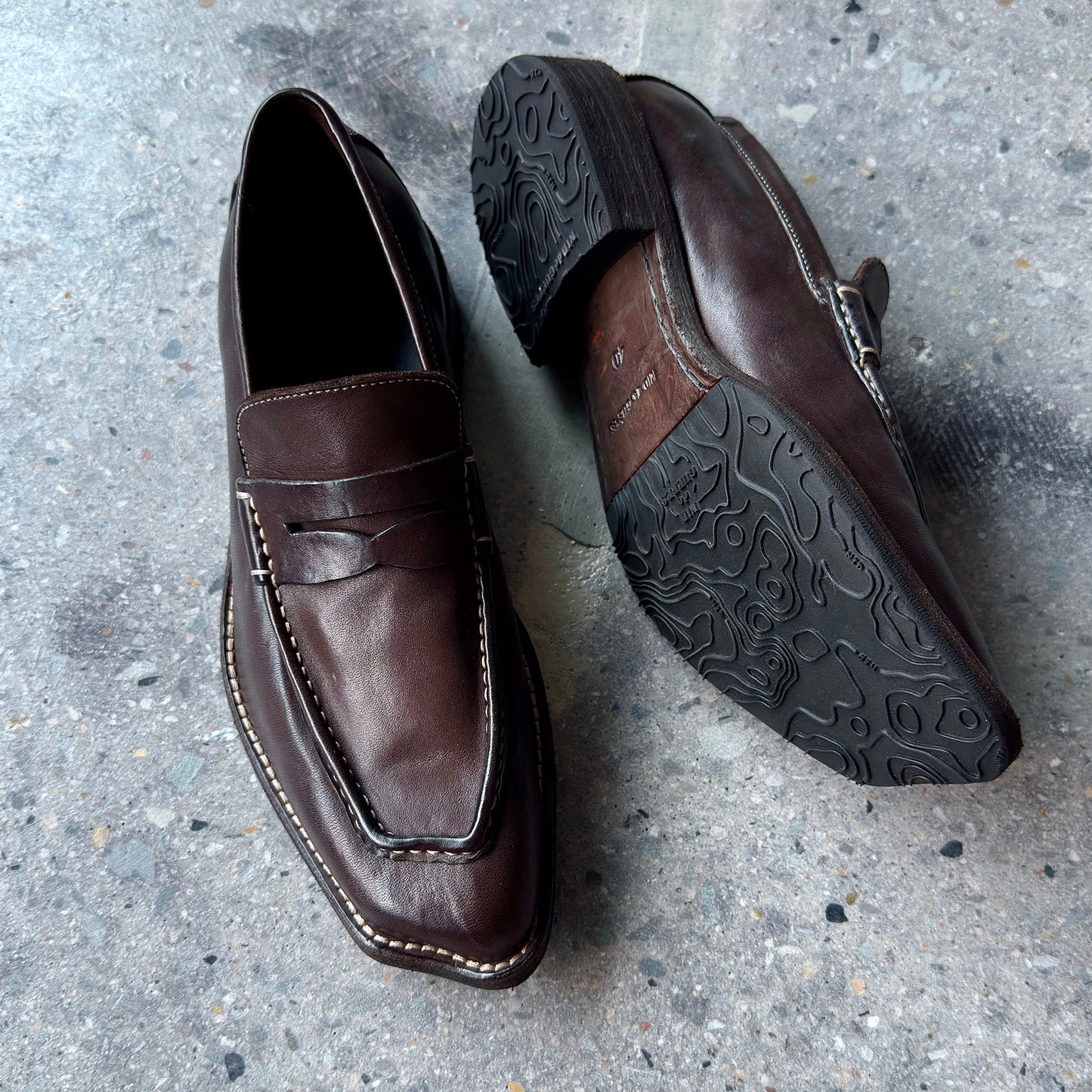 Pointed Toe Washable Horsehide Loafers