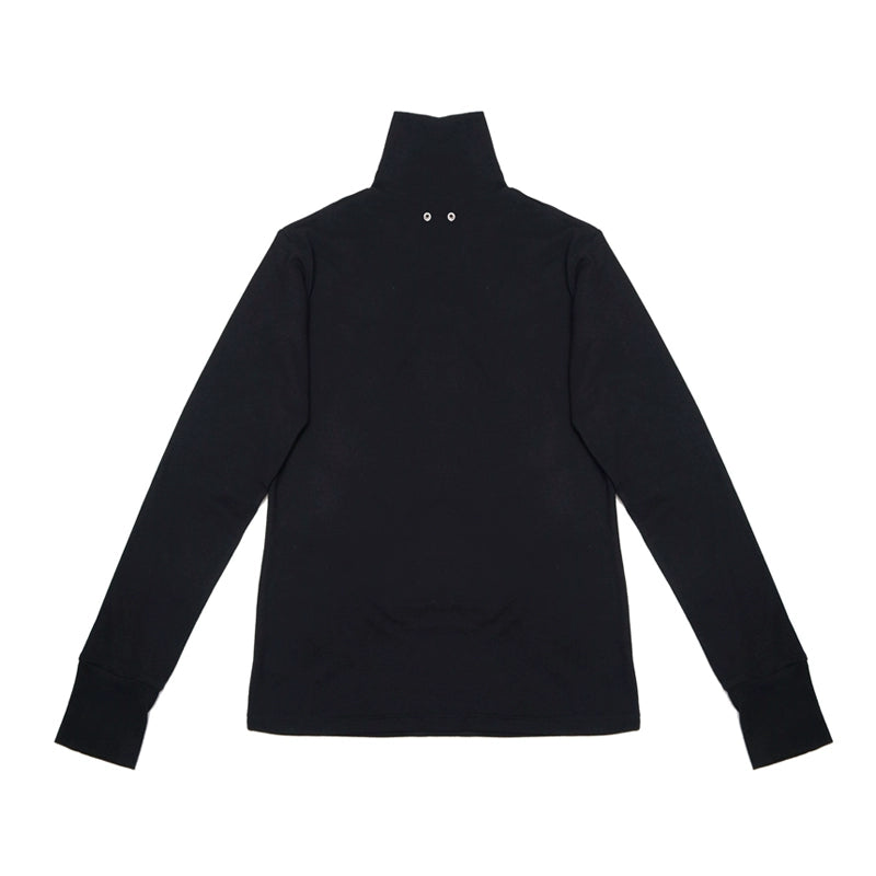 ninja high neck finger hole long sleeve T-shirt