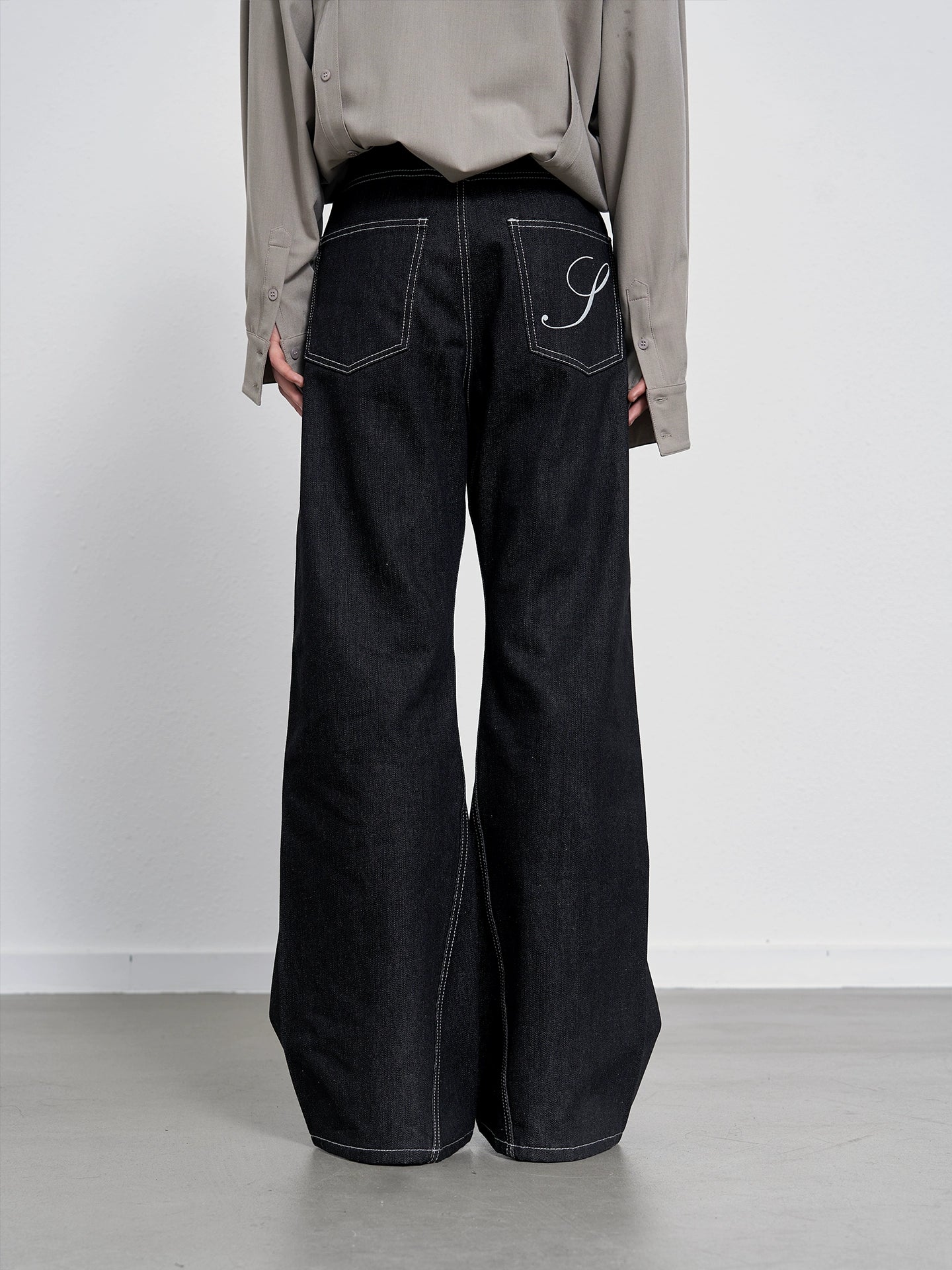 Solid Bootcut Jeans