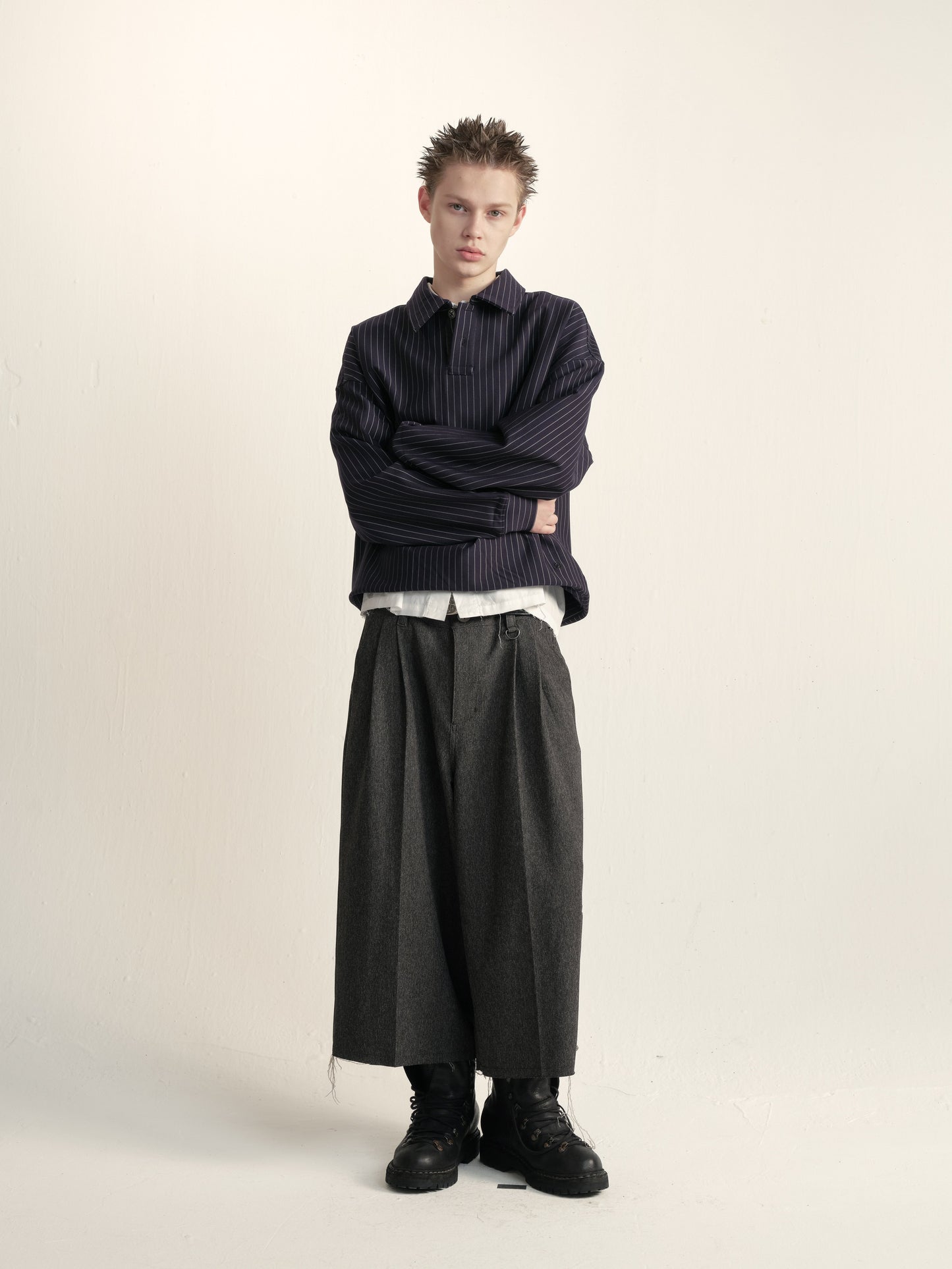 Loose double-layered polo shirt