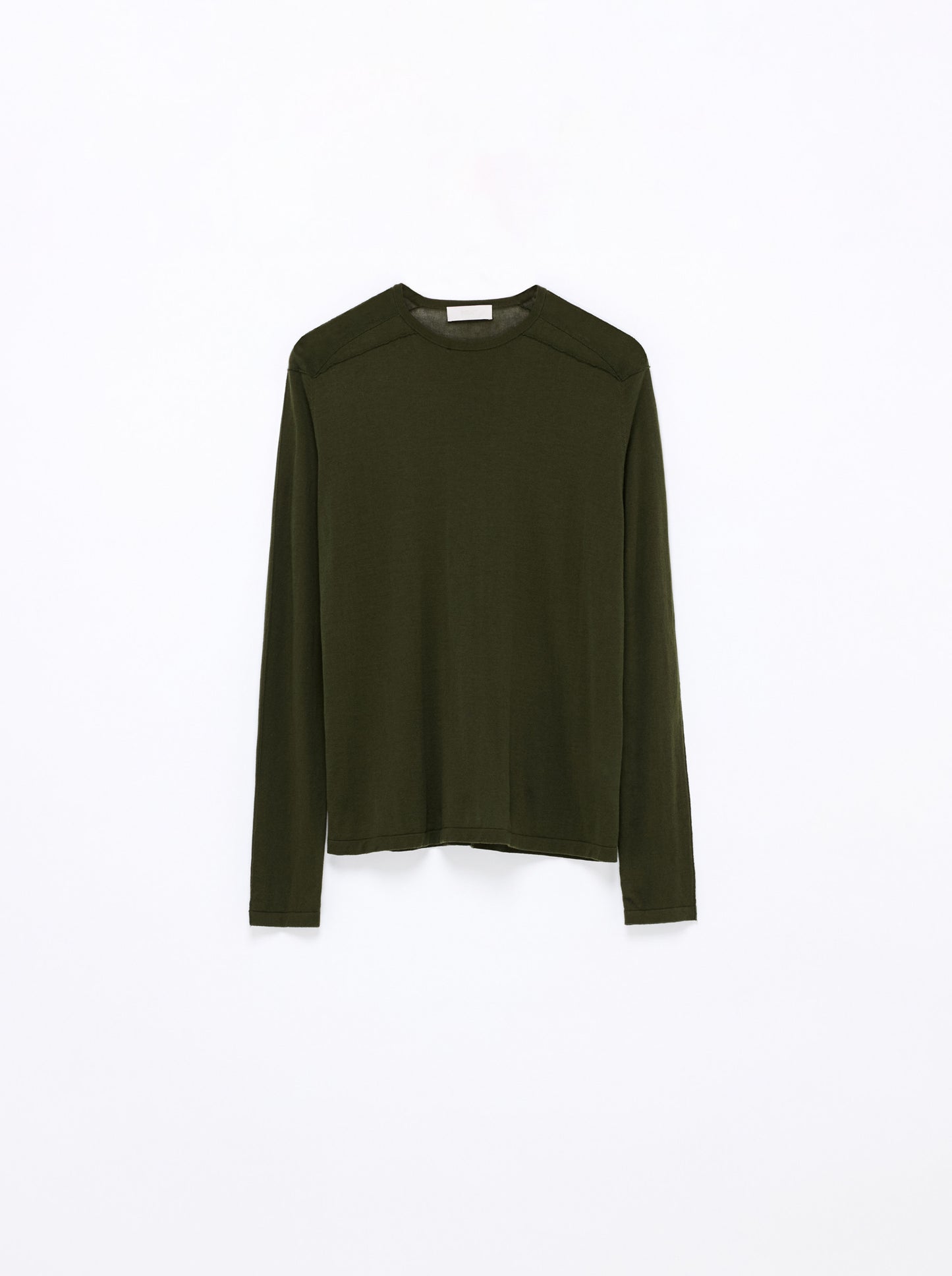 Cotton thumb hole long-sleeved shirt