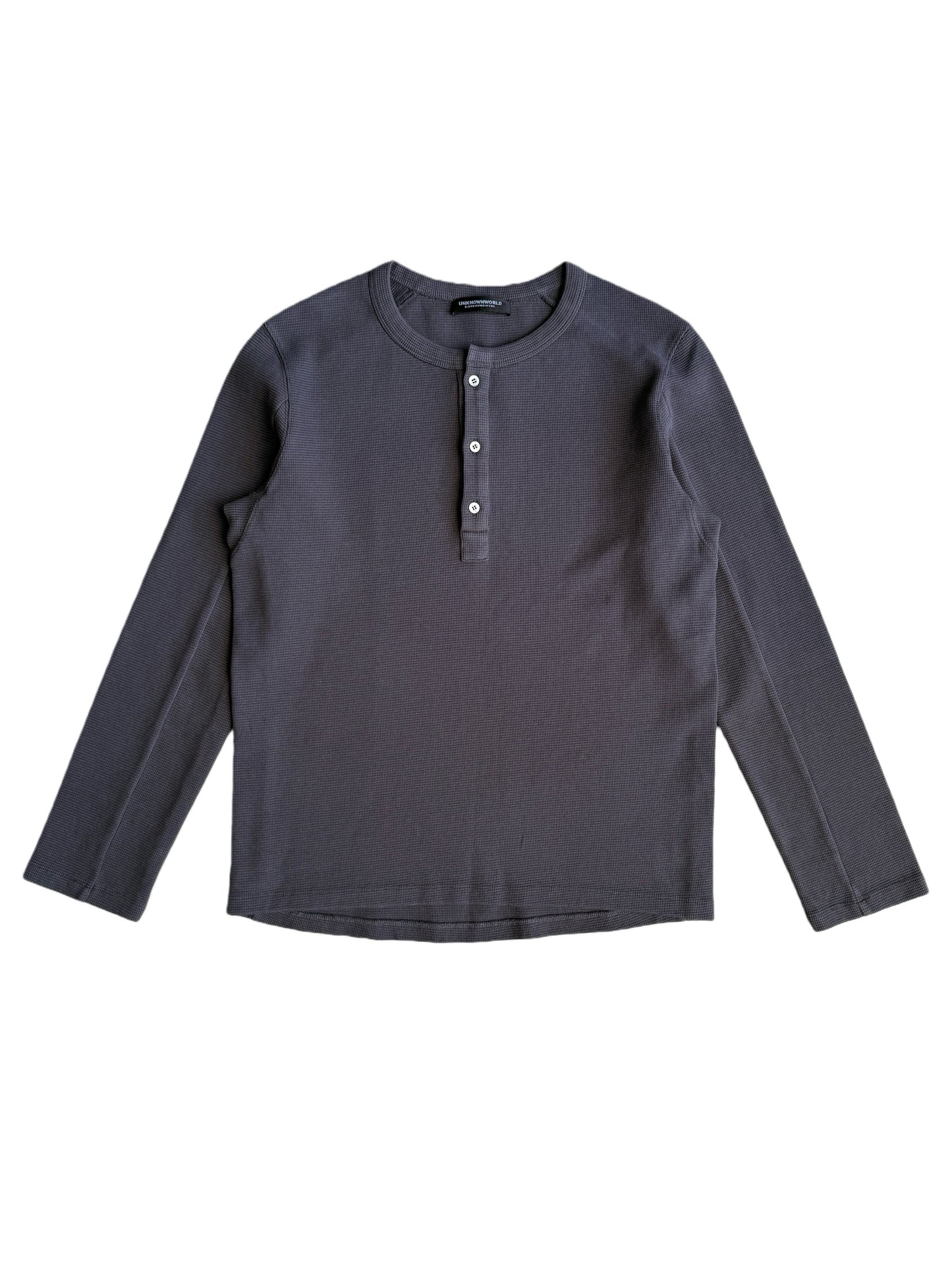 Waffle Henry Collar Pullover Thin Sweatshirt