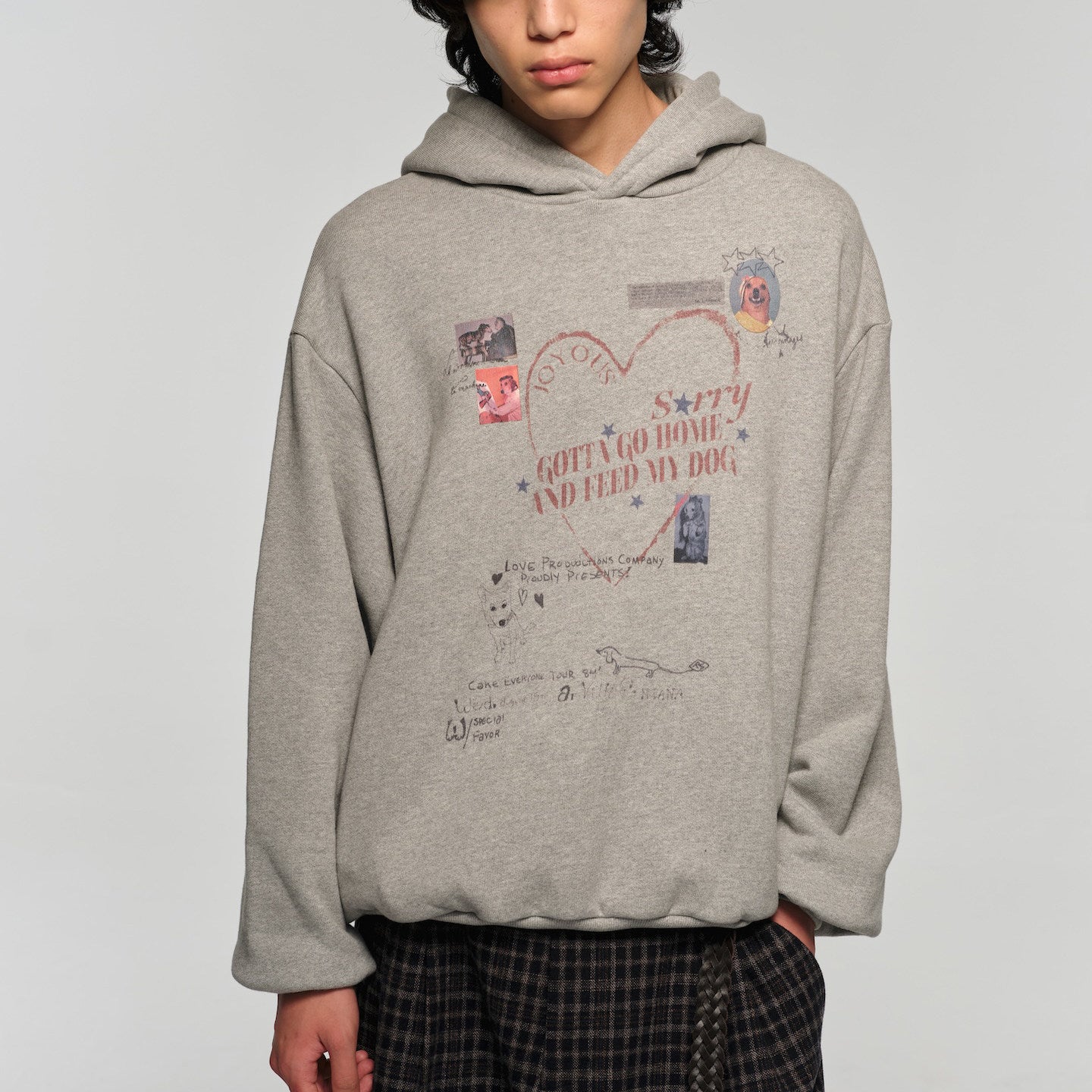 Dog* Floral gray sweatshirt