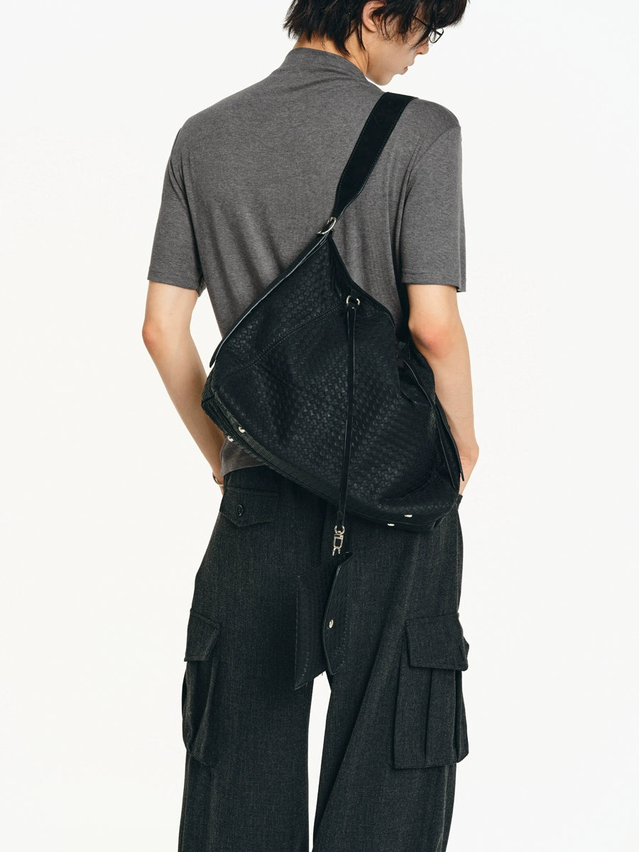 SMOKY EMBOSSED SHOULDER BAG