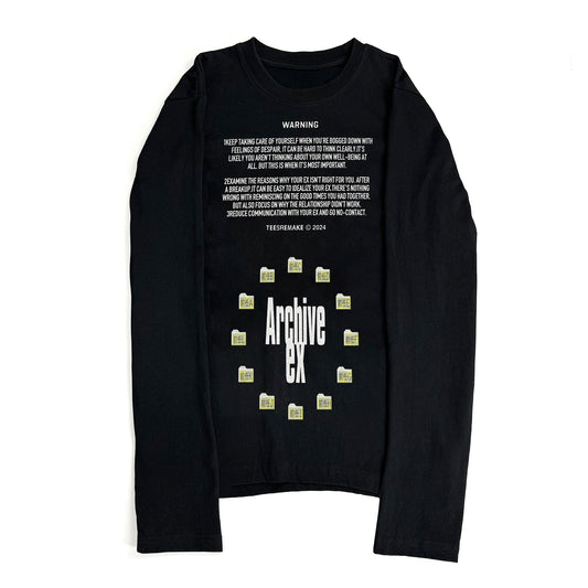 txt mac folder print long sleeve T-shirt