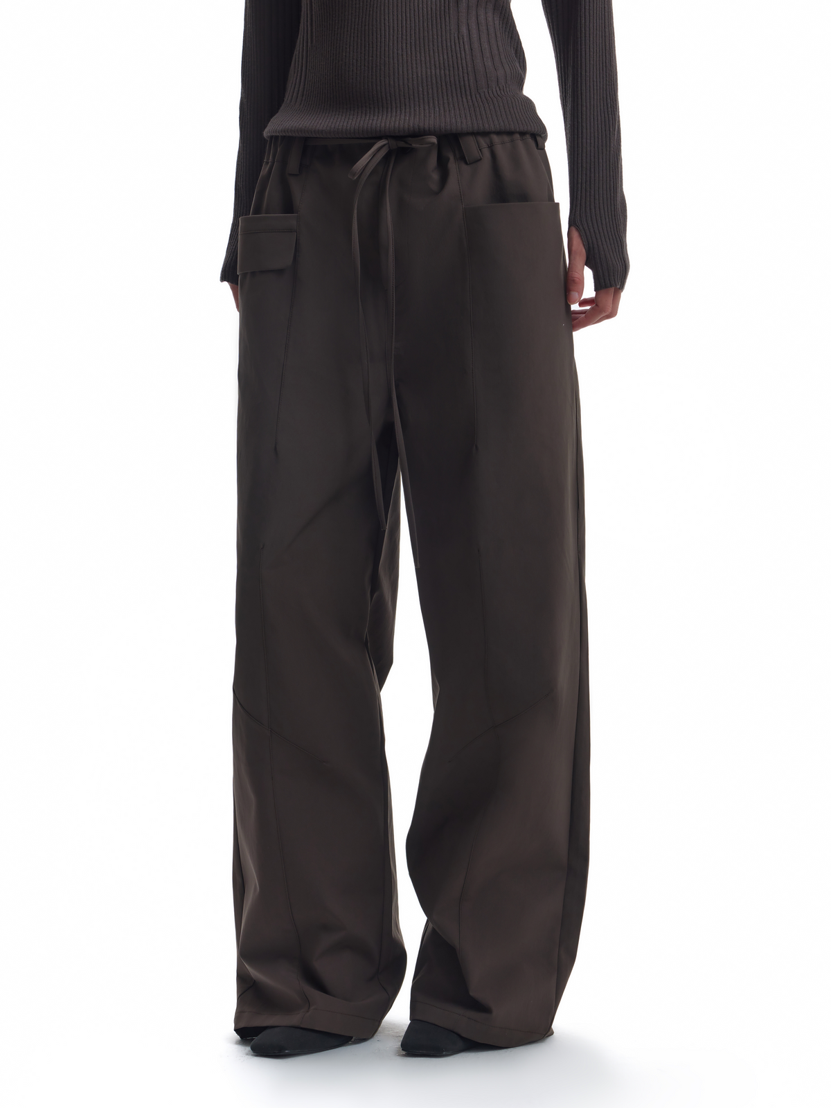 3D cut wrapped pants