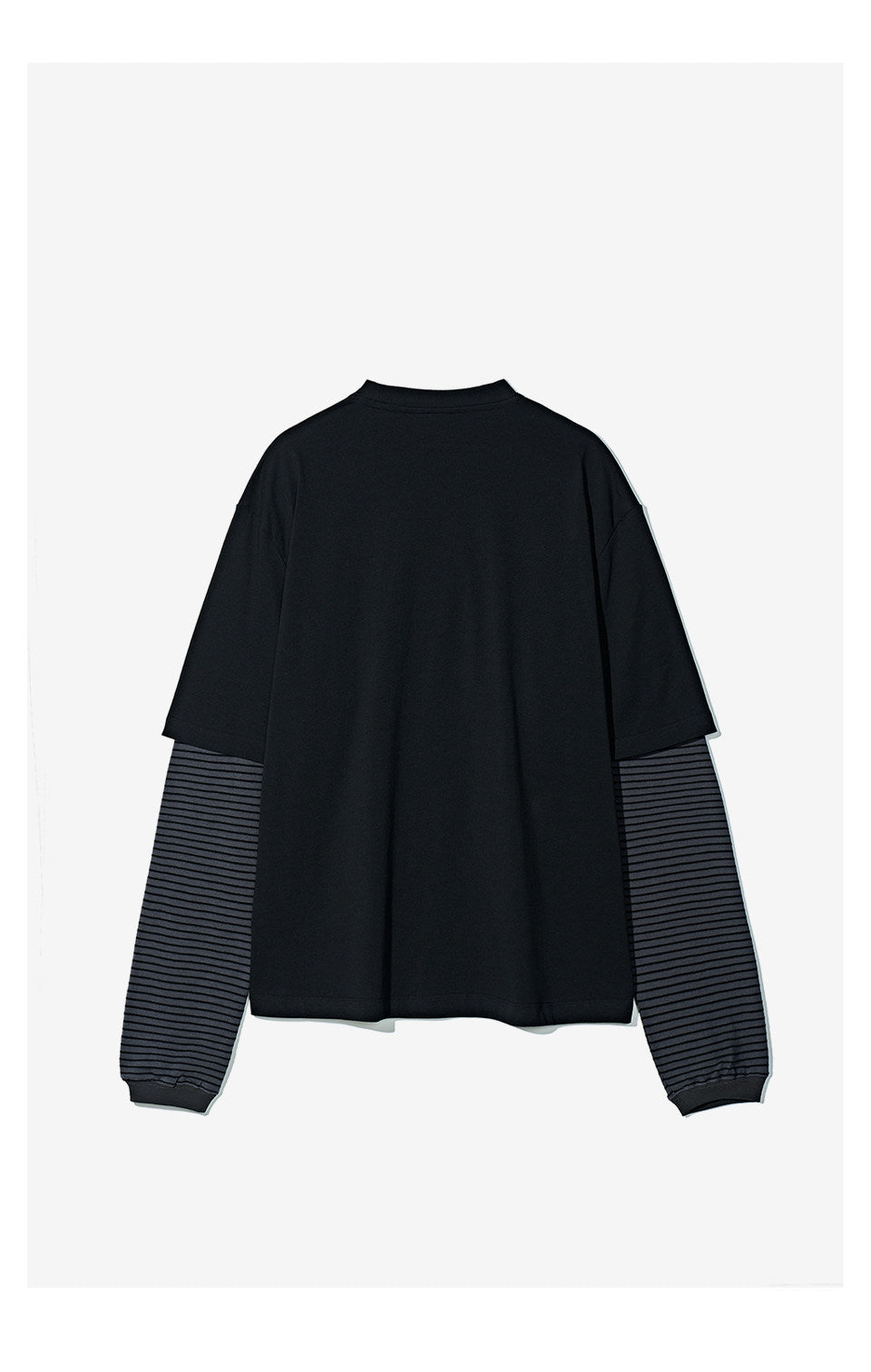 Vintage Fake Layered Striped Long Sleeve T-Shirt