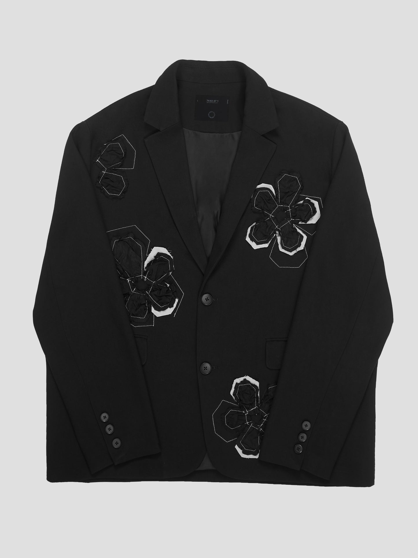 7440 37 1 three-dimensional pleated flower suit tailored Jacket