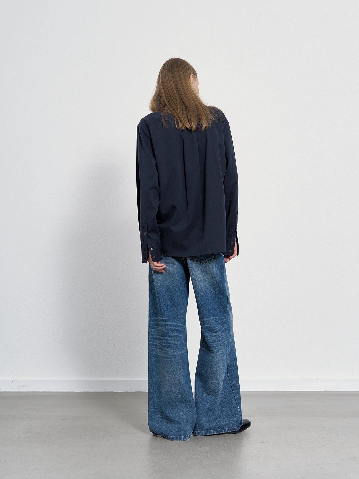 Faded bootcut jeans