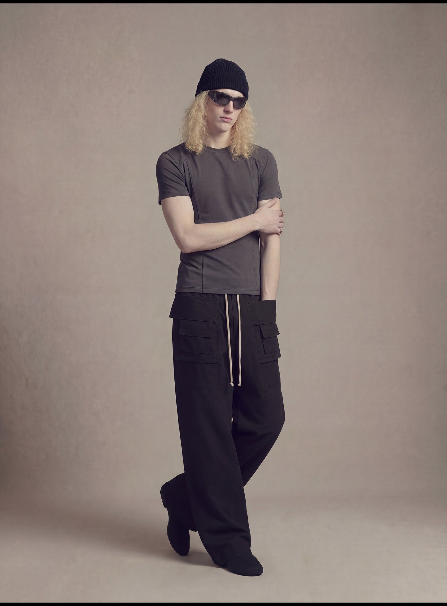 Patchwork short-sleeve T-shirt