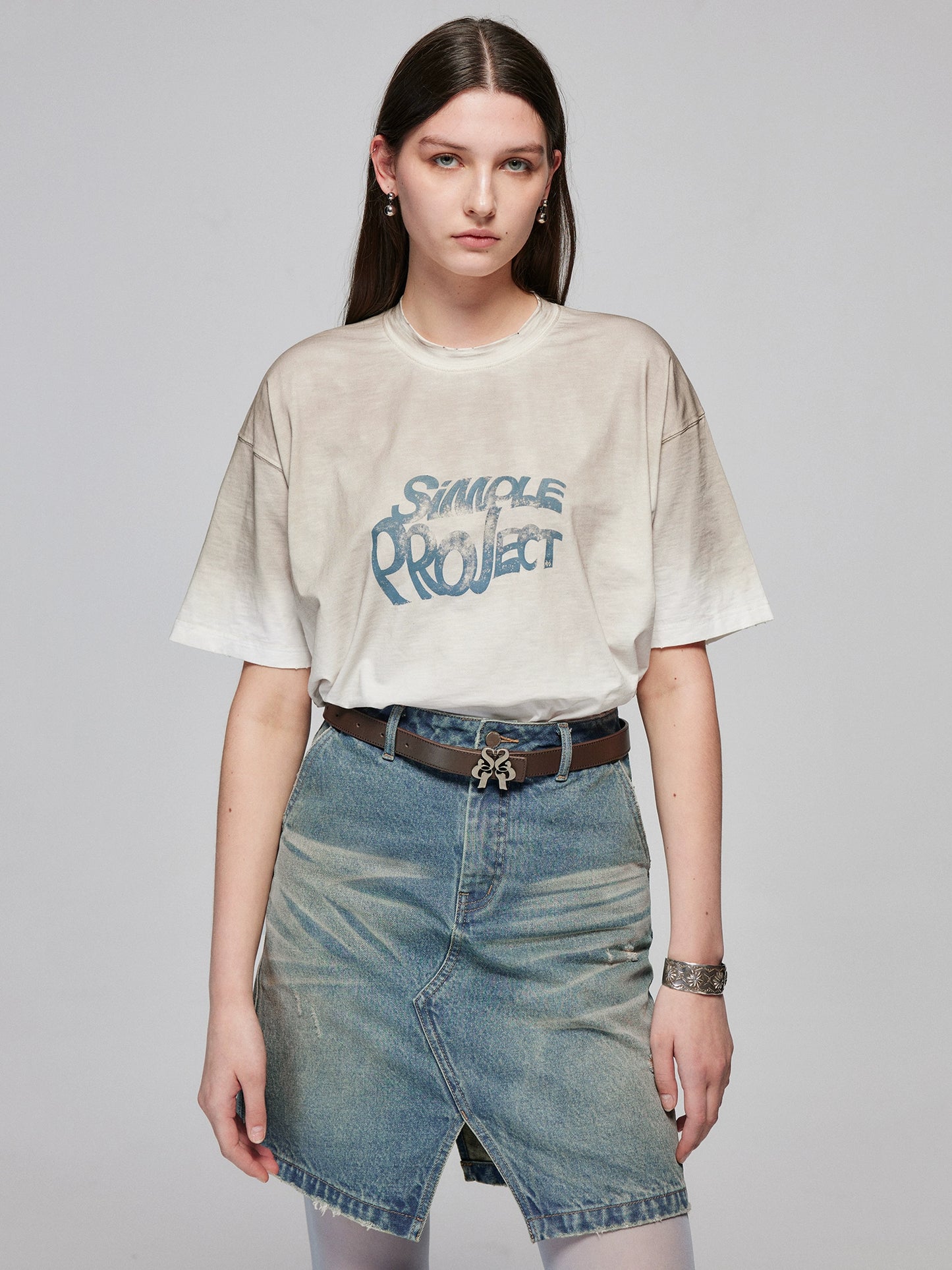 Spray Dye Distressed Short Sleeve T-Shirt