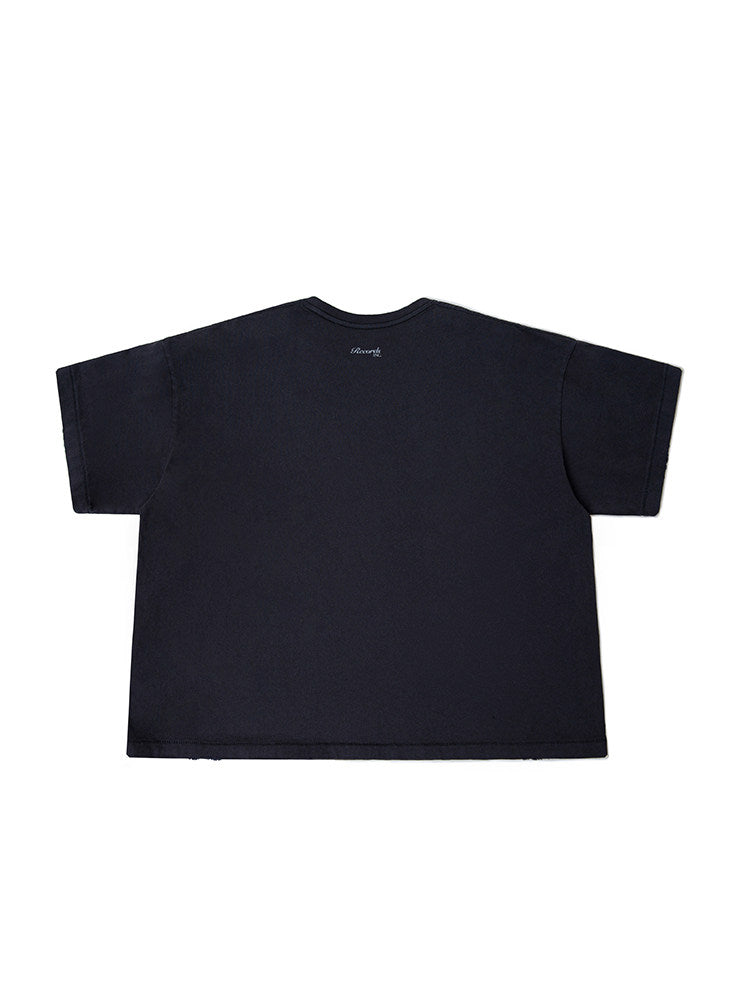 VELVET GIRLS* Washed old short-sleeved t-shirt