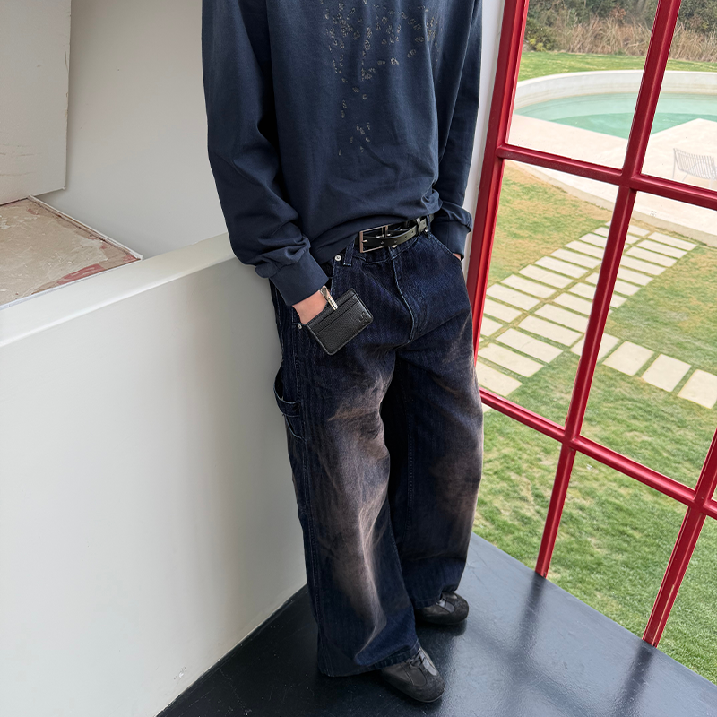 Magnetic cowhide double-layer card pack