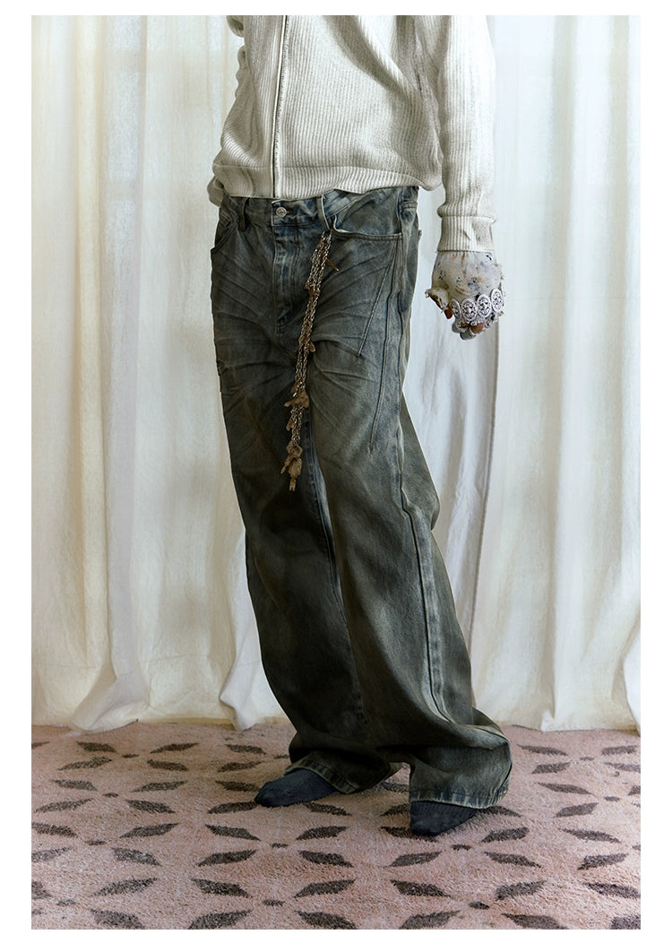 Heavy Oil Stained Jeans