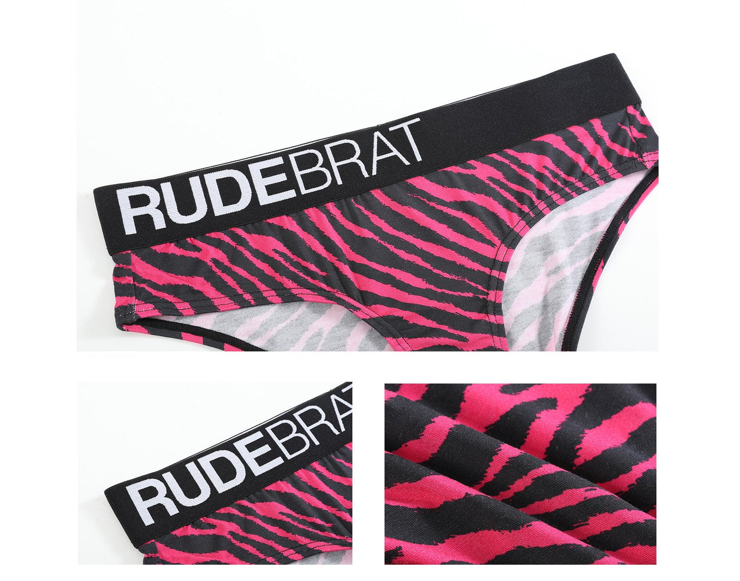 'REBEL' tiger print modal briefs