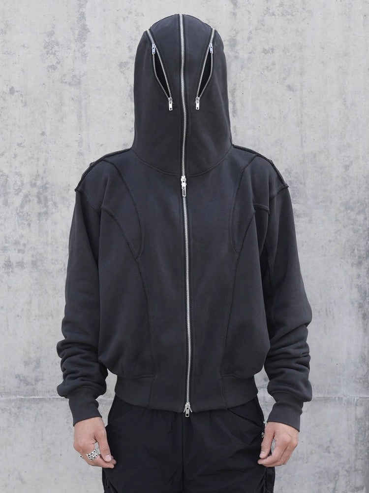 Zipper Masked Hoodie