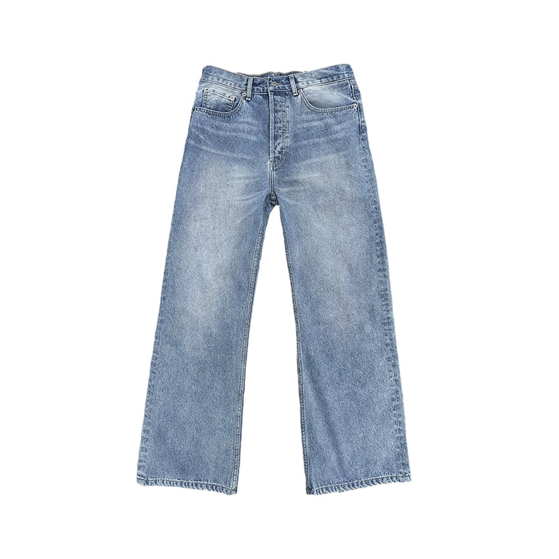Washed Loose Bootcut Jeans