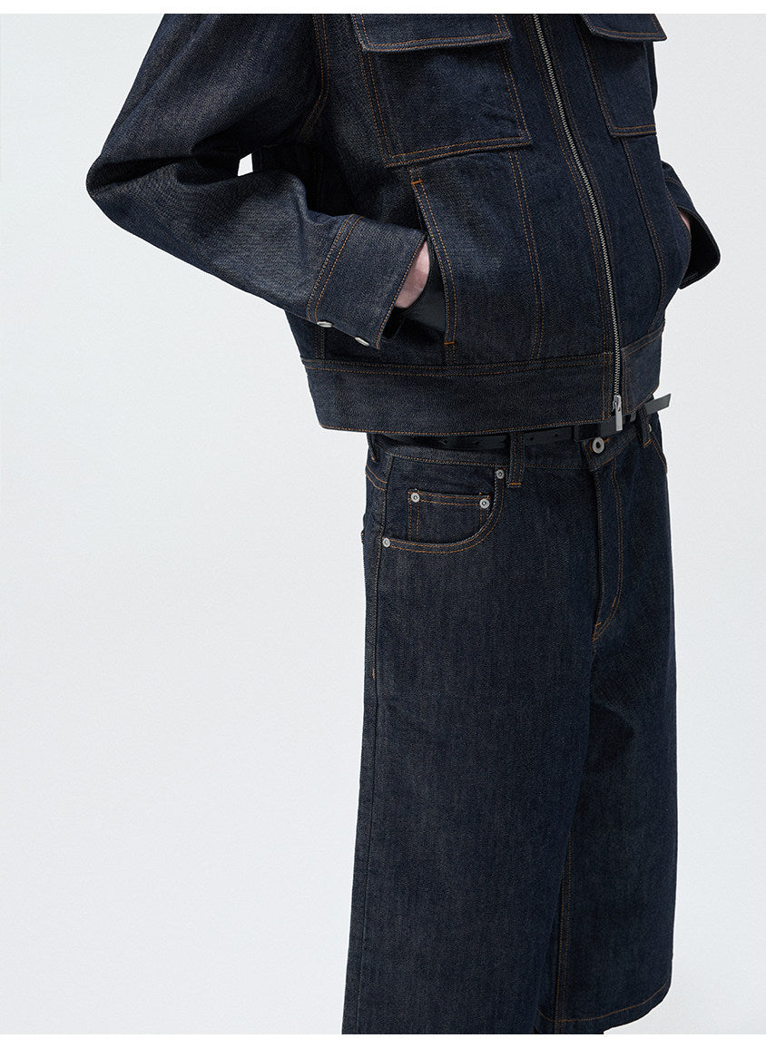 Straight Denim Shorts