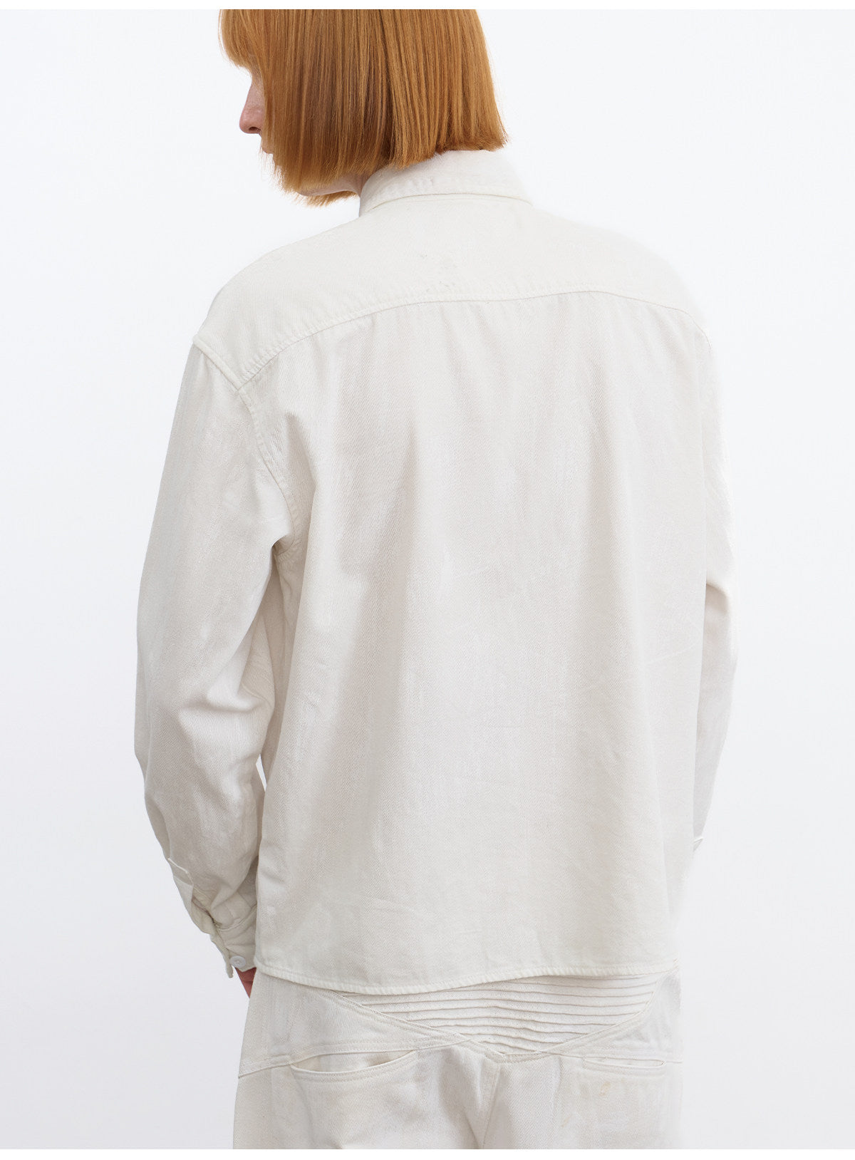 Wall coated long-sleeve waxed shirt