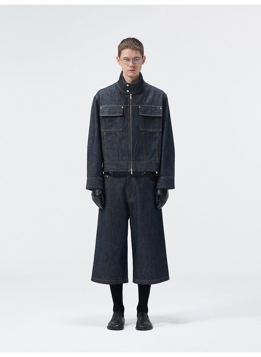 Straight Denim Shorts