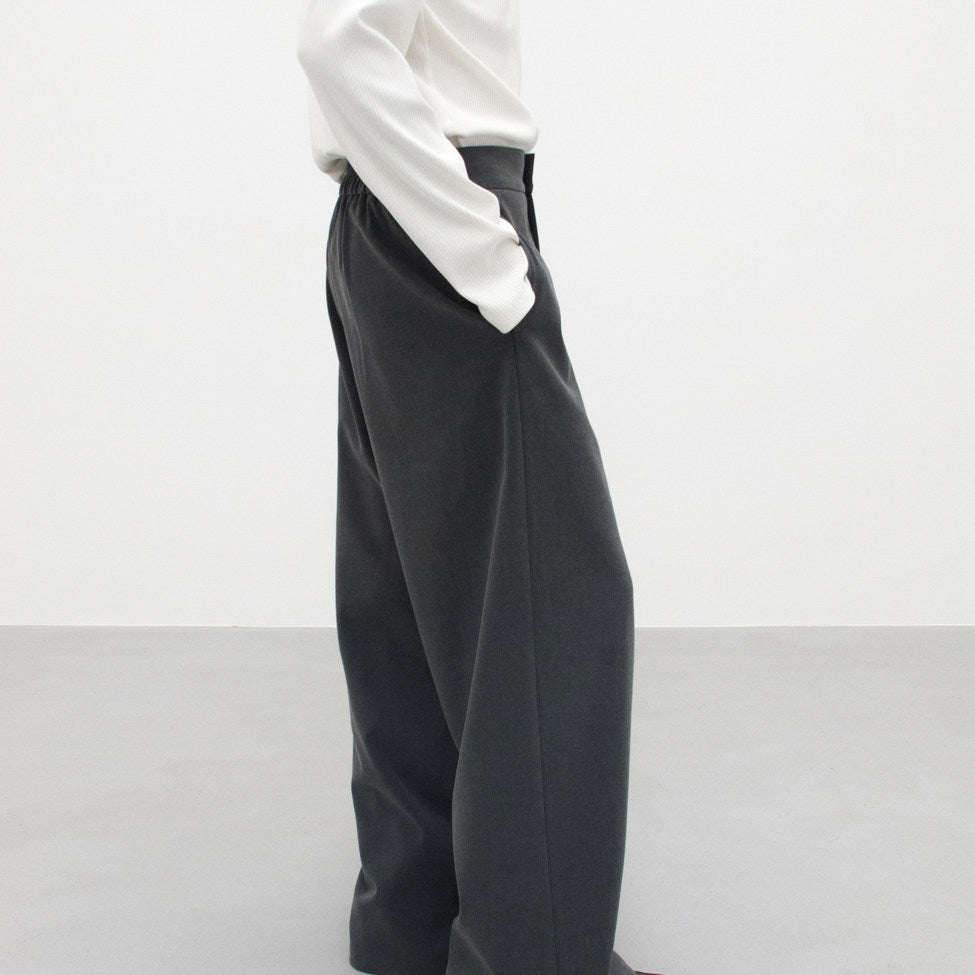 Dark Check Anti-Wrinkle Basic Pants